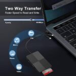 8-in-1 Memory Card Reader with 3 USB Ports, Lightning/USB-C/USB-A Adapter for iPhone/Android/PC/Mac, Supports SD/TF/MS/CF/XD Card & OTG for Photo/Video Transfer