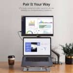 MNN Portable Monitor 15.6inch FHD 1080P USB C HDMI Gaming Ultra-Slim IPS Display w/Smart Cover & Speakers,HDR Plug&Play, External Monitor for Laptop PC Phone Mac (15.6” 1080P)