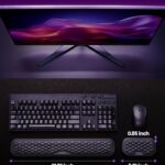 Vaydeer Wrist Rest for Keyboard and Mouse, Computer Ergonomic Wrist Support Pad, Soft Memory Foam Arm Cushion for Desk, Palm Hand Office Laptop Typing