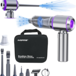 Vacuum/Air Duster 80,000RPM Super Power Mini Car Vacuum Cleaner 4-in-1 air Blower Gun Air Duster & Air Blower & Pump Hand Electric air Duster Handheld dust Blower Blower Cordless (Purple)