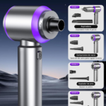 Vacuum/Air Duster 80,000RPM Super Power Mini Car Vacuum Cleaner 4-in-1 air Blower Gun Air Duster & Air Blower & Pump Hand Electric air Duster Handheld dust Blower Blower Cordless (Purple)