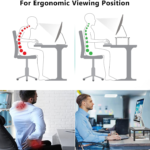 WALI Computer Monitor Stand for Desk, Adjustable Laptop Riser, Desk Monitor Stand Underneath Storage for Office, Home, School Supplies (STT003), 1 Pack, Black