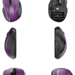 TECKNET Wireless Mouse, 2.4G Ergonomic Optical Mouse, Computer Mouse for Laptop, PC, Computer, Chromebook, Notebook, 6 Buttons, 24 Months Battery Life, 2600 DPI, 5 Adjustment Levels – Purple