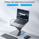BENFEI Laptop Stand with USB C 7in1 Docking Station,HDMI 4K@60Hz,1*SD 1*Micro SD,100W Power Delivery,10Gbps 1*USB C 3.2 and 2*USB A 3.2 Compatible with MacBook Pro/Air, iPad Pro, XPS, Thinkpad