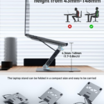 BENFEI Laptop Stand with USB C 7in1 Docking Station,HDMI 4K@60Hz,1*SD 1*Micro SD,100W Power Delivery,10Gbps 1*USB C 3.2 and 2*USB A 3.2 Compatible with MacBook Pro/Air, iPad Pro, XPS, Thinkpad