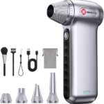 Electric Air Duster 180000RPM, Powerful Cordless Compressed Air Duster with 3-Speed Mini Air Duster Blower, Rechargeable Dust Cleaner for Computer Keyboard, PC, Car, Outdoor & Home Cleaning