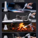 Electric Air Duster 180000RPM, Powerful Cordless Compressed Air Duster with 3-Speed Mini Air Duster Blower, Rechargeable Dust Cleaner for Computer Keyboard, PC, Car, Outdoor & Home Cleaning