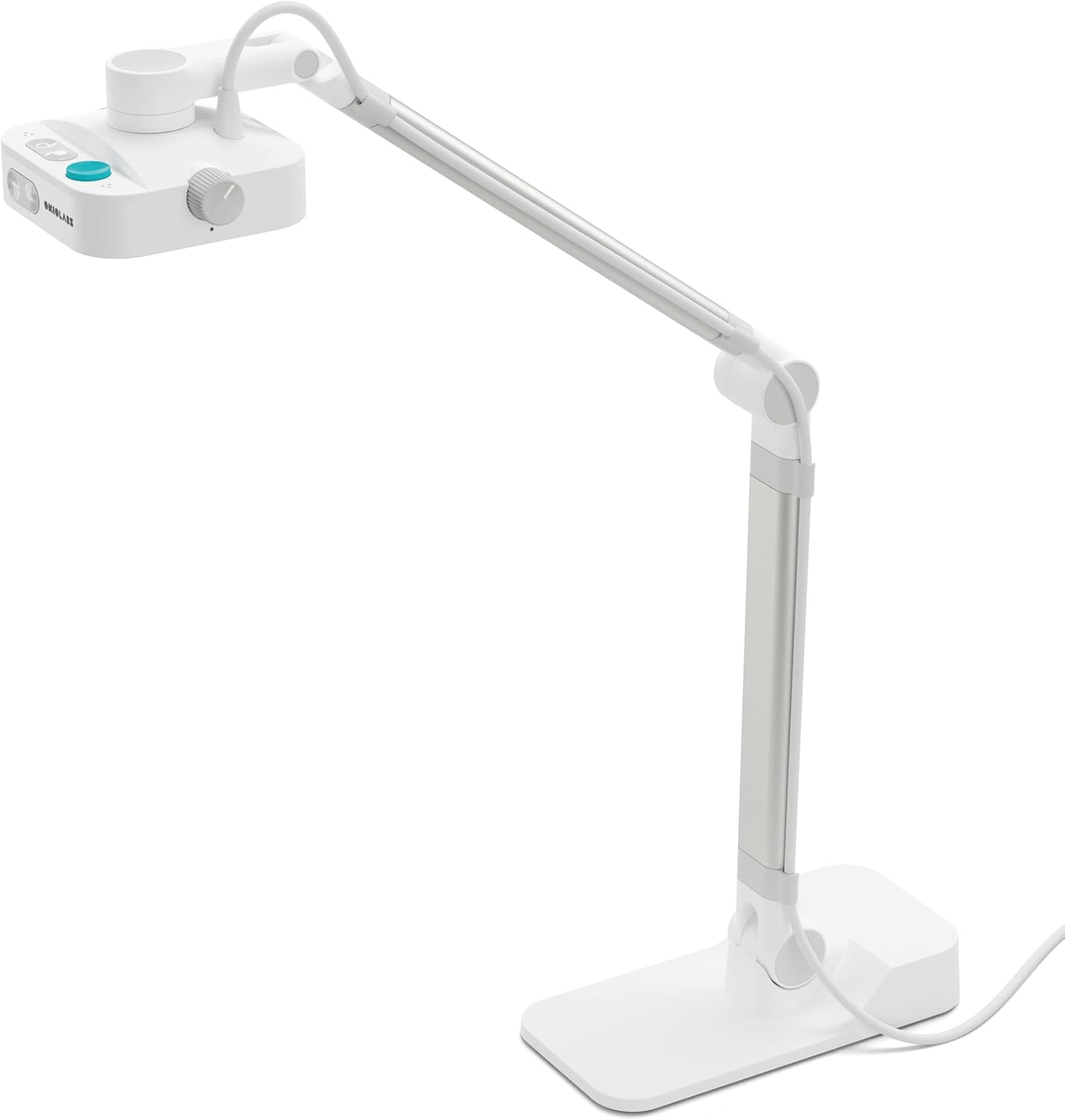 OKIOCAM W1 USB 4K 8MP Document Camera with Light for Teachers. Comes with OKIOPoint & AI-Tracking Presentation Software. Doc Camera for Classroom. Compatible with PC/Mac, with Type-C Adaptor