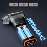 WOLFBOX MF200 Compressed Air Duster with Removable Battery & 4 Nozzles, Cordless 3-Speed Adjustable Mini Blower for Computer Keyboard, Car Cleaning, Home, and Outdoor Use