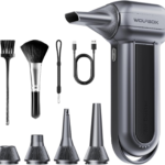 WOLFBOX MF100 Electric Air Duster-150000RPM Super Power Cordless Air Duster, Rechargeable Brushless Motor Durable Blower, 3-Gear Adjustable Dust Blower for Computer, Keyboard, Outdoor, House and Car