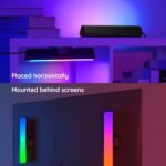 Govee Smart LED Light Bars, Work with Alexa and Google Assistant, RGBICWW WiFi TV Backlights with Scene and Music Modes for Gaming, Pictures, PC, Room Decoration