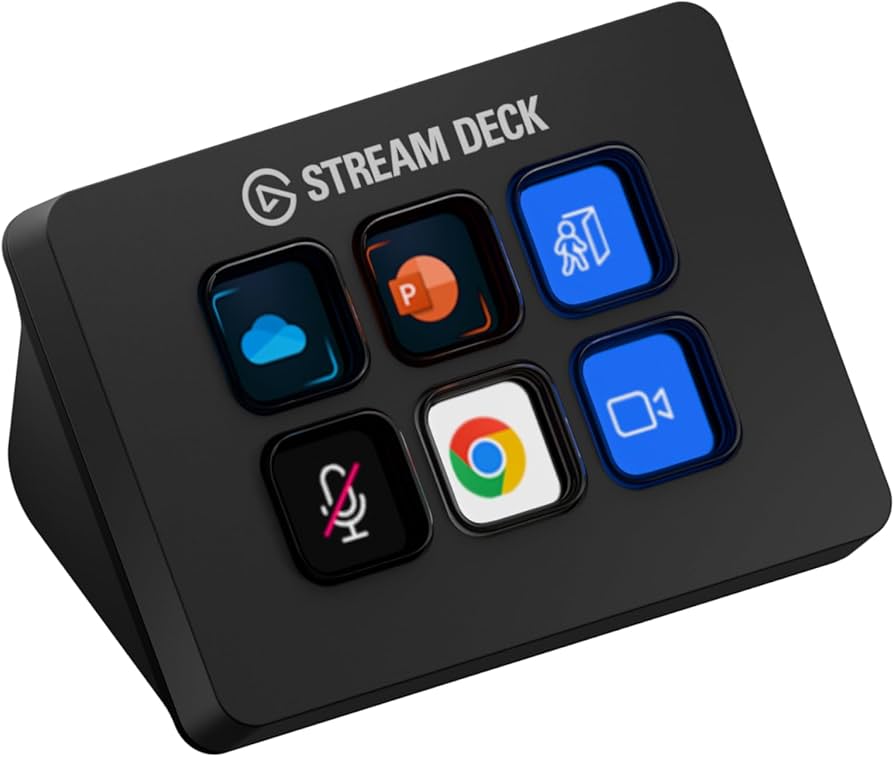 Elgato Stream Deck Mini – Control Zoom, Teams, PowerPoint, MS Office and Boost Productivity with Seamless Integration for Daily Apps, Set Up Shortcuts Easily, USB, Compatible with Mac and PC