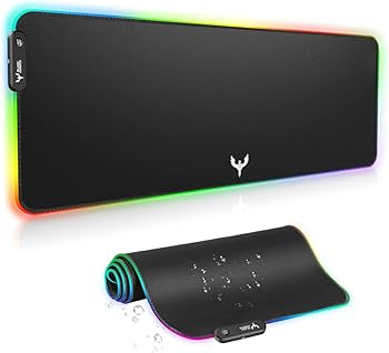 BladeHawks Extra Large RGB Gaming Mouse Pad-14 Light Modes, Extended Soft LED Mouse Pad, Anti-Slip Rubber Base, Computer Keyboard Mousepad Mat (31.5 x 12 Inch)