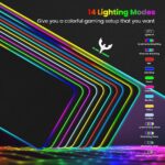 BladeHawks Extra Large RGB Gaming Mouse Pad-14 Light Modes, Extended Soft LED Mouse Pad, Anti-Slip Rubber Base, Computer Keyboard Mousepad Mat (31.5 x 12 Inch)