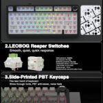 AULA F75 Pro Wireless Mechanical Keyboard,75% Hot Swappable Custom Keyboard with Knob,RGB Backlit,Pre-lubed Reaper Switches,Side Printed PBT Keycaps,2.4GHz/USB-C/BT5.0 Mechanical Gaming Keyboards