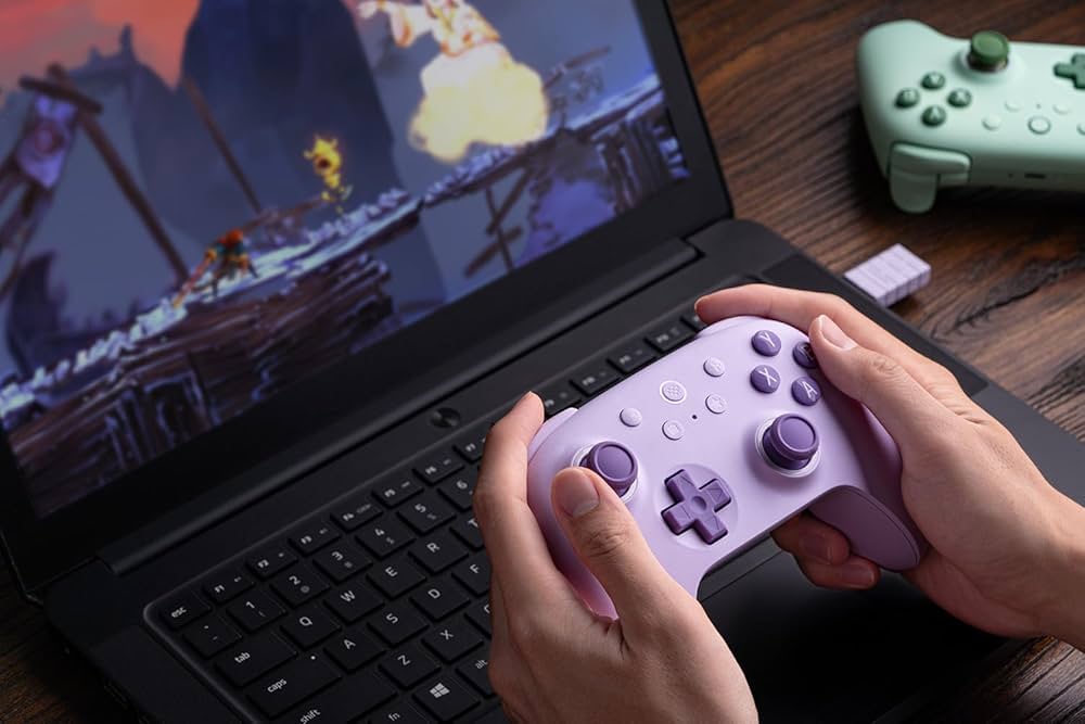 8BitDo Ultimate 2C Wireless Controller for Windows PC and Android, with 1000 Hz Polling Rate, Hall Effect Joysticks and Triggers, and Remappable L4/R4 Bumpers (Purple)