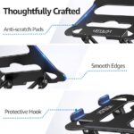 Urmust Laptop Notebook Stand Holder Adjustable Laptop Stand Portable Computer Riser Compatible with MacBook Air Pro HP Dell XPS Lenovo All Laptops 10-15.6″(Black)