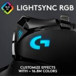Logitech G502 Hero High Performance Wired Gaming Mouse, Hero 25K Sensor, 25,600 DPI, RGB, Adjustable Weights, 11 Buttons, On-Board Memory, PC/Mac