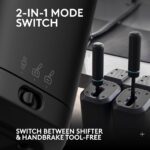 Logitech G920 Driving Force Racing Wheel and Floor Pedals, Real Force Feedback, Stainless Steel Paddle Shifters, Leather Steering Wheel Cover for Xbox Series X|S, Xbox One, PC, Mac – Black