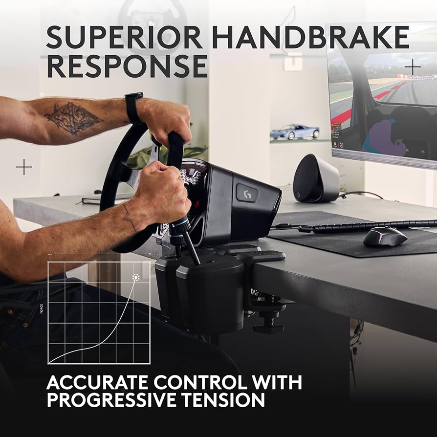 Logitech G920 Driving Force Racing Wheel and Floor Pedals, Real Force Feedback, Stainless Steel Paddle Shifters, Leather Steering Wheel Cover for Xbox Series X|S, Xbox One, PC, Mac – Black