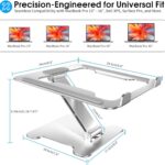 Foldable Aluminum Laptop Stand, Height Adjustable Ergonomic Riser for Collaborative Work,Tablet, Reading and More. Portable Laptop Stand for All 10-16″ – Silver