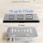 Laptop Stand for Desk Adjustable Height Portable Laptop Riser Aluminum Laptop Stand for Desk Foldable with Ergonomic 10-17″ Silver