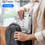 Laptop Stand for Desk Adjustable Height Portable Laptop Riser Aluminum Laptop Stand for Desk Foldable with Ergonomic 10-17″ Silver