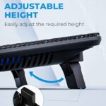 havit HV-F2056 15.6″-17″ Laptop Cooler Cooling Pad – Slim Portable USB Powered (3 Fans), Black/Blue