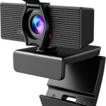 Webcam with Microphone & Privacy Cover, 1080P HD Web Computer Camera, USB Plug and Play Laptop PC Desktop Camera, Works with Zoom, Skype, Teams, Video Conferencing/Recording/Streaming