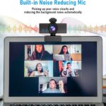 Webcam with Microphone & Privacy Cover, 1080P HD Web Computer Camera, USB Plug and Play Laptop PC Desktop Camera, Works with Zoom, Skype, Teams, Video Conferencing/Recording/Streaming