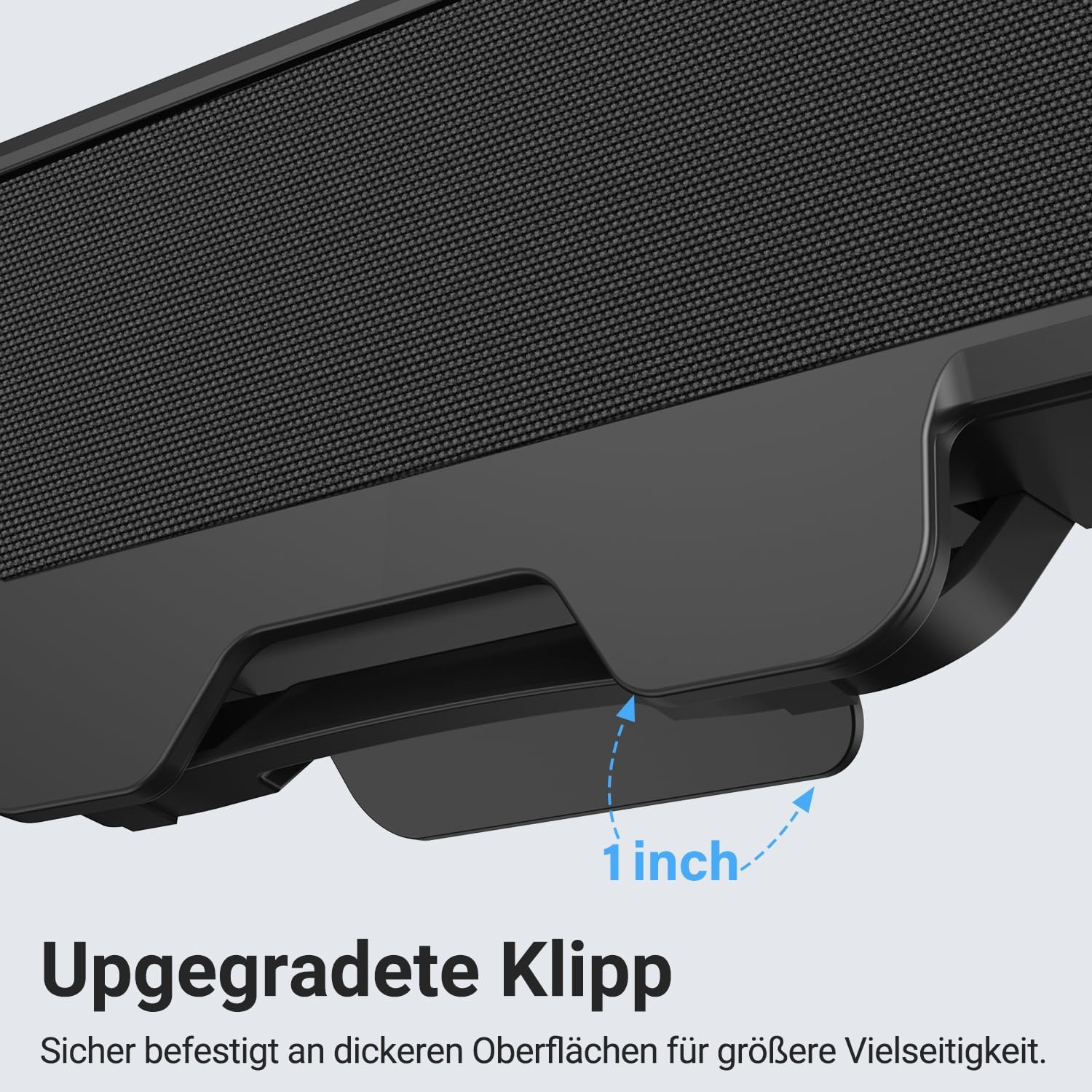 INGA Computer Speakers, USB Plug and Play Desktop Speakers, Easily Clamps to Monitor, PC Speaker with Loud Stereo Sound & Bass, Wired Computer Speakers for Study/Meeting, Compatible with MAC, Laptop