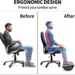 Foot Rest for Under Desk at Work – Ergonomic Foot Stools for Under Office Desk – Rocking Footrest with Roller Massager – Leg Rest for Chair, Computer Gaming – Promote Leg Circulation