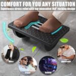 Foot Rest for Under Desk at Work – Ergonomic Foot Stools for Under Office Desk – Rocking Footrest with Roller Massager – Leg Rest for Chair, Computer Gaming – Promote Leg Circulation