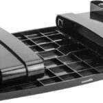 Amazon Basics Height Adjustable Rectangular Computer Monitor Riser Desk Stand with Storage for Reduced Neck Strain – Fits Monitors, Laptops Up to 22lbs, Black