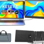 KEFEYA Laptop Screen Extender, 14″ FHD 1080P IPS Laptop Monitor Extender Dual Screen, Portable Monitor for Laptops 13-17″ with USB-C/HDMI Port, Plug n Play for Windows/Mac/Android/Switch/PS5