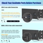 KEFEYA Laptop Screen Extender, 14″ FHD 1080P IPS Laptop Monitor Extender Dual Screen, Portable Monitor for Laptops 13-17″ with USB-C/HDMI Port, Plug n Play for Windows/Mac/Android/Switch/PS5