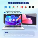 KEFEYA Laptop Screen Extender, 14″ FHD 1080P IPS Laptop Monitor Extender Dual Screen, Portable Monitor for Laptops 13-17″ with USB-C/HDMI Port, Plug n Play for Windows/Mac/Android/Switch/PS5