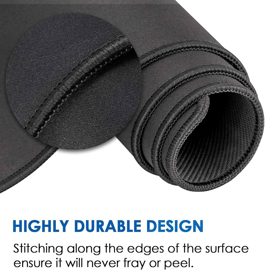 KTRIO Large Gaming Mouse Pad Desk Mat, Superior Micro-Weave Cloth for Precise Mouse Control, Non-Slip Rubber Base, Stitched Edges, Water-Resistant, for Gamer, Office & Home, 31.5″ x 11.8″ inches