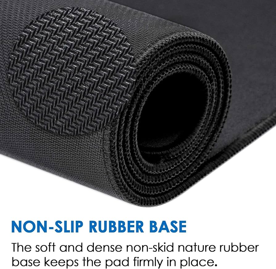 KTRIO Large Gaming Mouse Pad Desk Mat, Superior Micro-Weave Cloth for Precise Mouse Control, Non-Slip Rubber Base, Stitched Edges, Water-Resistant, for Gamer, Office & Home, 31.5″ x 11.8″ inches