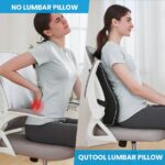 Lumbar Support Pillow for Office Chair, Office Home Essentials,Gifts for Mom,Dad, Back Support Pillow for Car, Chair Cushions,Back Pain Relief Improve Posture,Mesh Cover Double Adjustable Straps