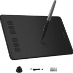 HUION Inspiroy H640P Drawing Tablet, 6×4 inch Digital Art with Battery-Free Stylus, 8192 Pen Pressure, 6 Hot Keys, Graphics Tablet for Drawing, Writing, Design, Teaching, Work with Mac, PC & Mobile