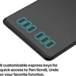 HUION Inspiroy H640P Drawing Tablet, 6×4 inch Digital Art with Battery-Free Stylus, 8192 Pen Pressure, 6 Hot Keys, Graphics Tablet for Drawing, Writing, Design, Teaching, Work with Mac, PC & Mobile