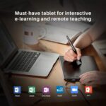 HUION Inspiroy H640P Drawing Tablet, 6×4 inch Digital Art with Battery-Free Stylus, 8192 Pen Pressure, 6 Hot Keys, Graphics Tablet for Drawing, Writing, Design, Teaching, Work with Mac, PC & Mobile