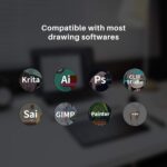 HUION Inspiroy H640P Drawing Tablet, 6×4 inch Digital Art with Battery-Free Stylus, 8192 Pen Pressure, 6 Hot Keys, Graphics Tablet for Drawing, Writing, Design, Teaching, Work with Mac, PC & Mobile