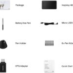 HUION Inspiroy H640P Drawing Tablet, 6×4 inch Digital Art with Battery-Free Stylus, 8192 Pen Pressure, 6 Hot Keys, Graphics Tablet for Drawing, Writing, Design, Teaching, Work with Mac, PC & Mobile