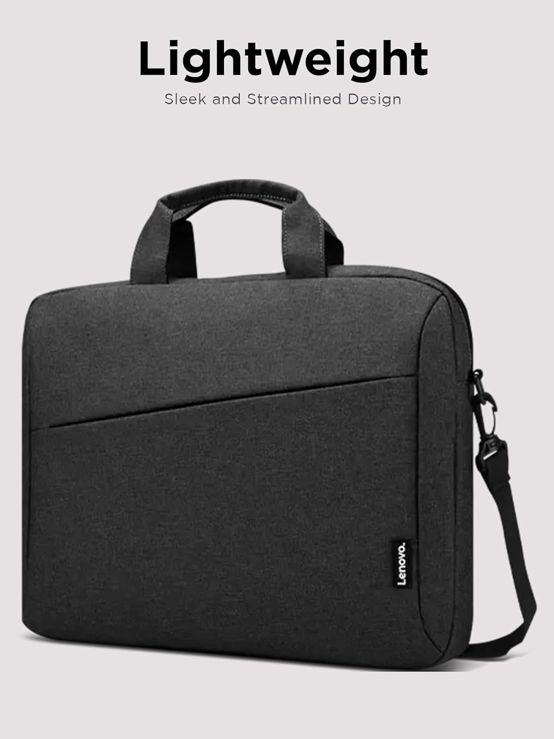 Lenovo Laptop Bag T210, Messenger Shoulder Bag for Laptop or Tablet, Sleek, Durable & Water-Repellent Fabric