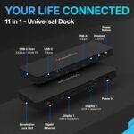 VisionTek VT4600DL Universal Dual 4K Docking Station 100W Charging (USB-A, USB-C)