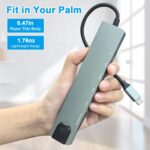 8-in-1 USB-C Hub, Multi-Port Adapter for Laptops, 4K@60Hz HDMI, 85W Power Delivery, 3X USB-A 3.0 & USB-C Data Ports, SD/TF Card Reader, for Type-C Devices (Charger Not Included)