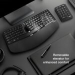 Incase Sculpt Ergonomic Keyboard – Designed by Microsoft – Split Keyset Design, Palm Rest, Contoured Layout, One-Touch Windows Button, AES 128-Bit Encryption, Includes Separate Number Pad – Black