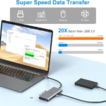 USB C Laptop Docking Station Dual Monitor HDMI for Dell/Lenovo/HP Laptop 14 in 1 USB C Hub Multiport Adapter Dongle Dock USB C to 2 HDMI 4K+DisplayPort+Ethernet+4USB+2USB C+100W PD Charger+SD/TF+Audio